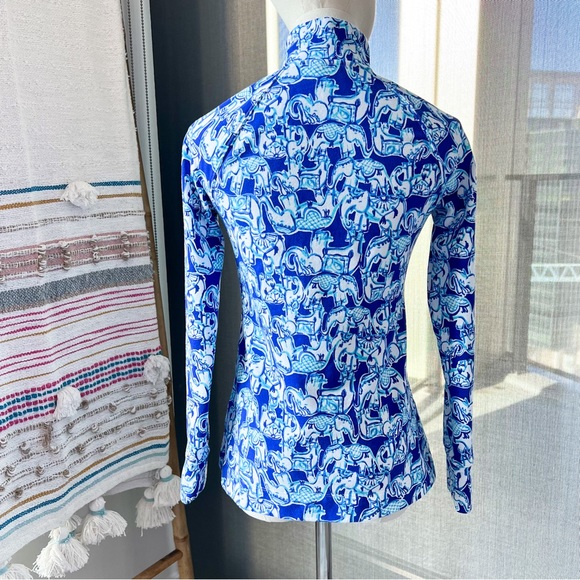 Lilly Pulitzer UPF 50+ Skipper Deep Indigo Joy Ride Popover Women’s Size XXS - Picture 4 of 10